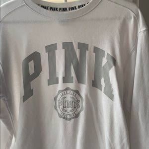 Pink white pullover